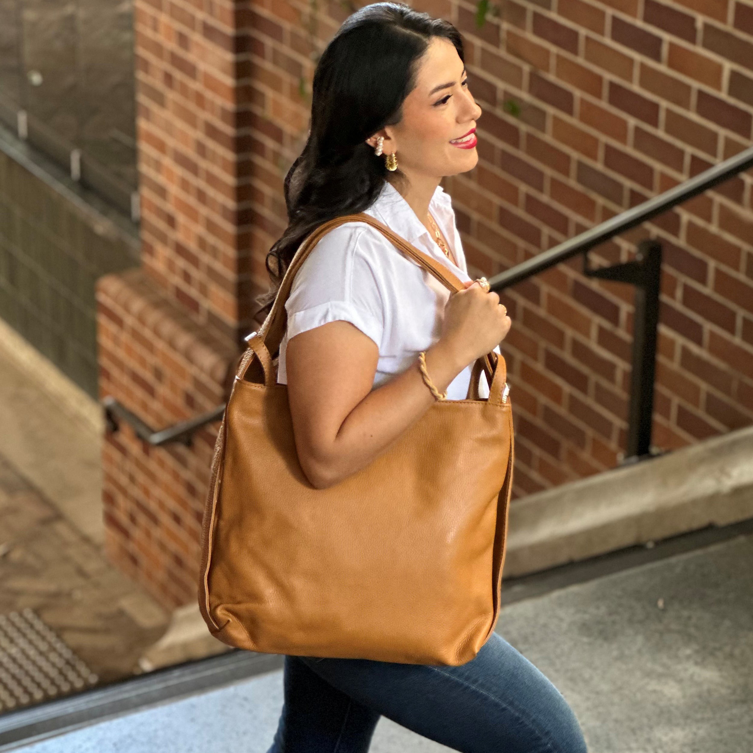 Chiarore Bronze Convertible Backpack