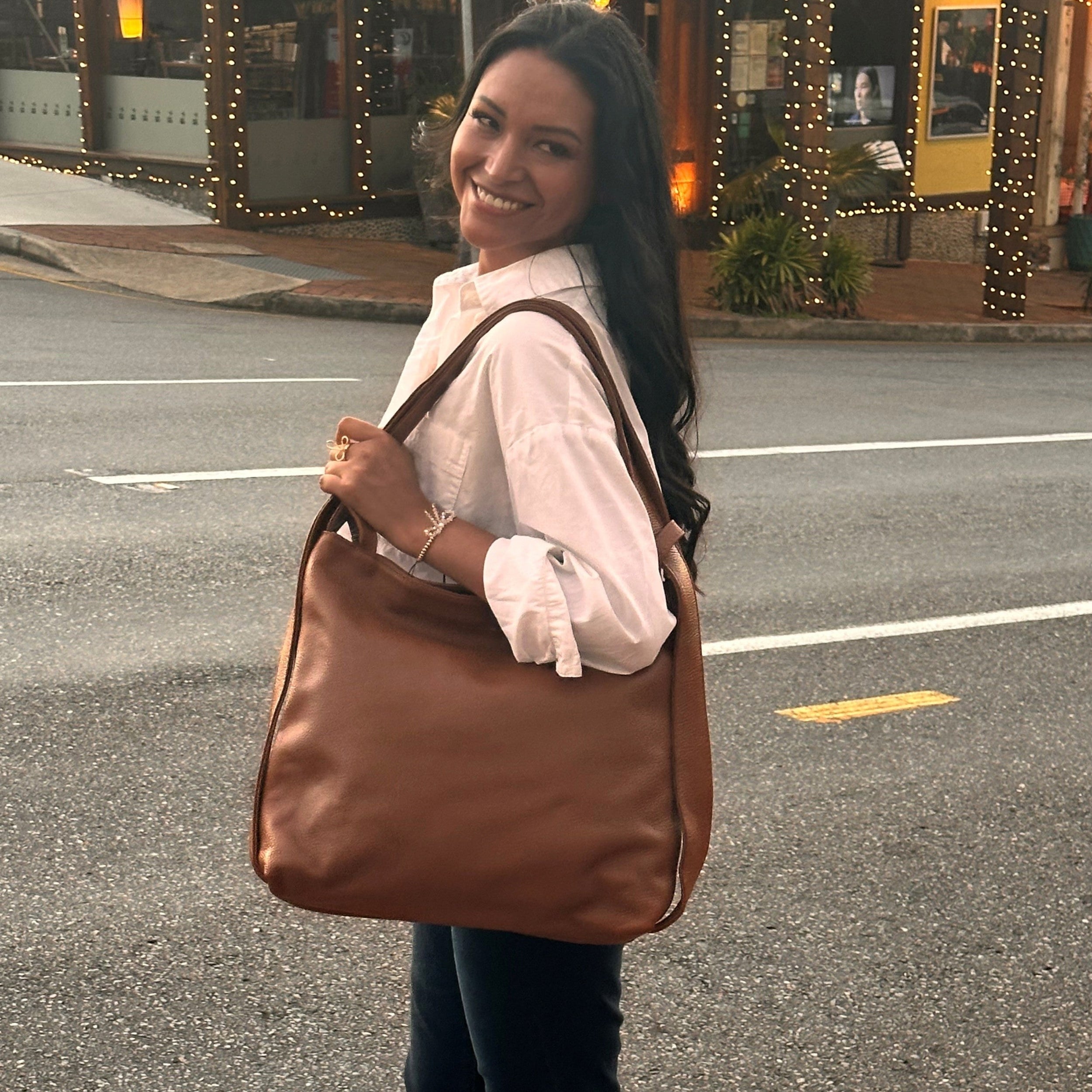 Chiarore Bronze Convertible Backpack