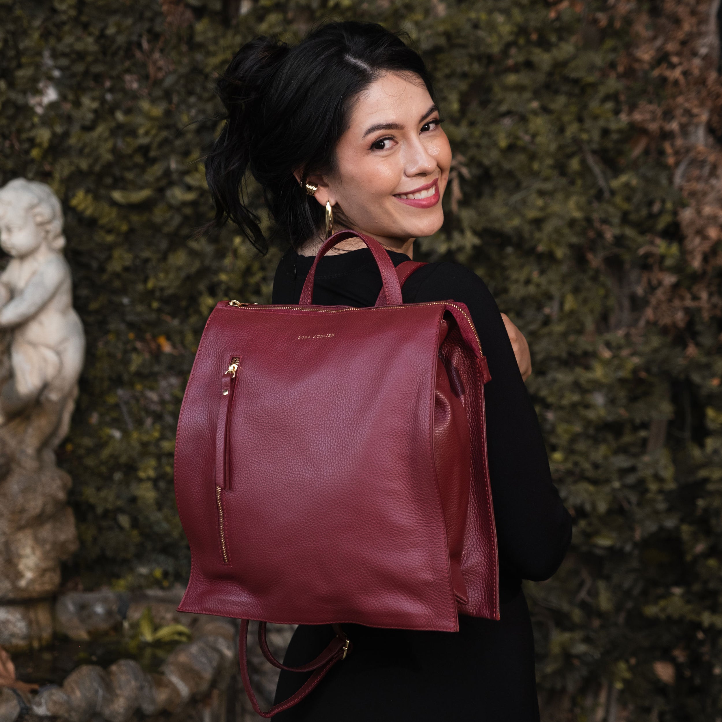 Felicita Burgundy Trendy Backpack