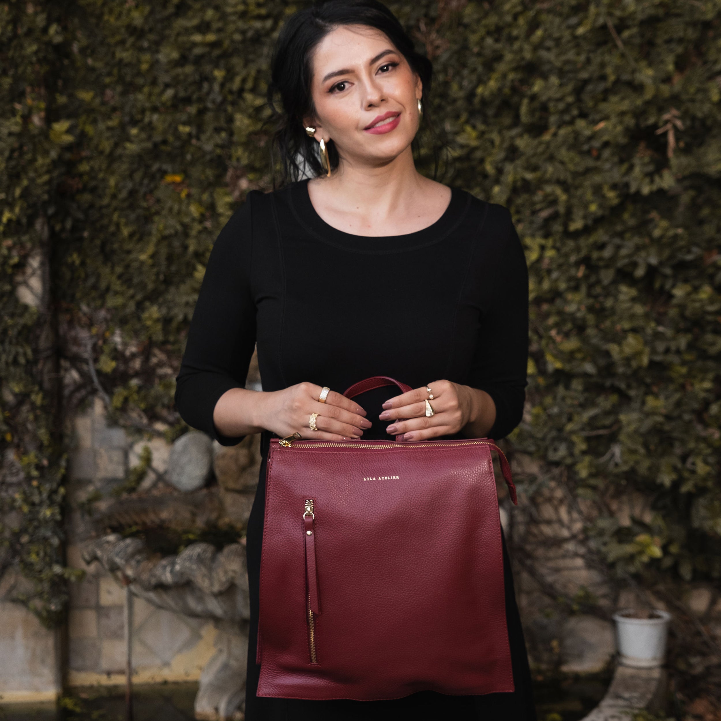 Felicita Burgundy Trendy Backpack