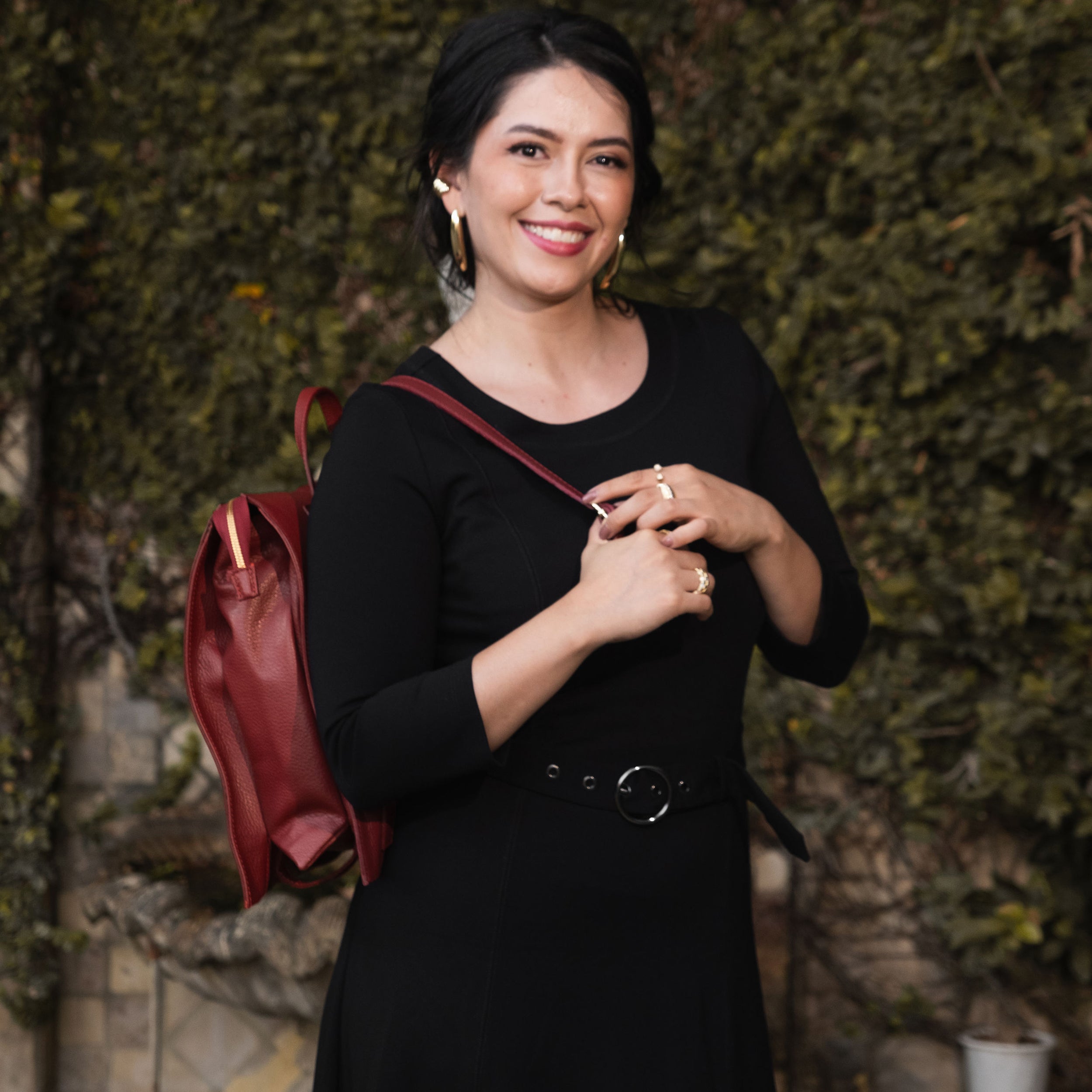 Felicita Brown Trendy Backpack