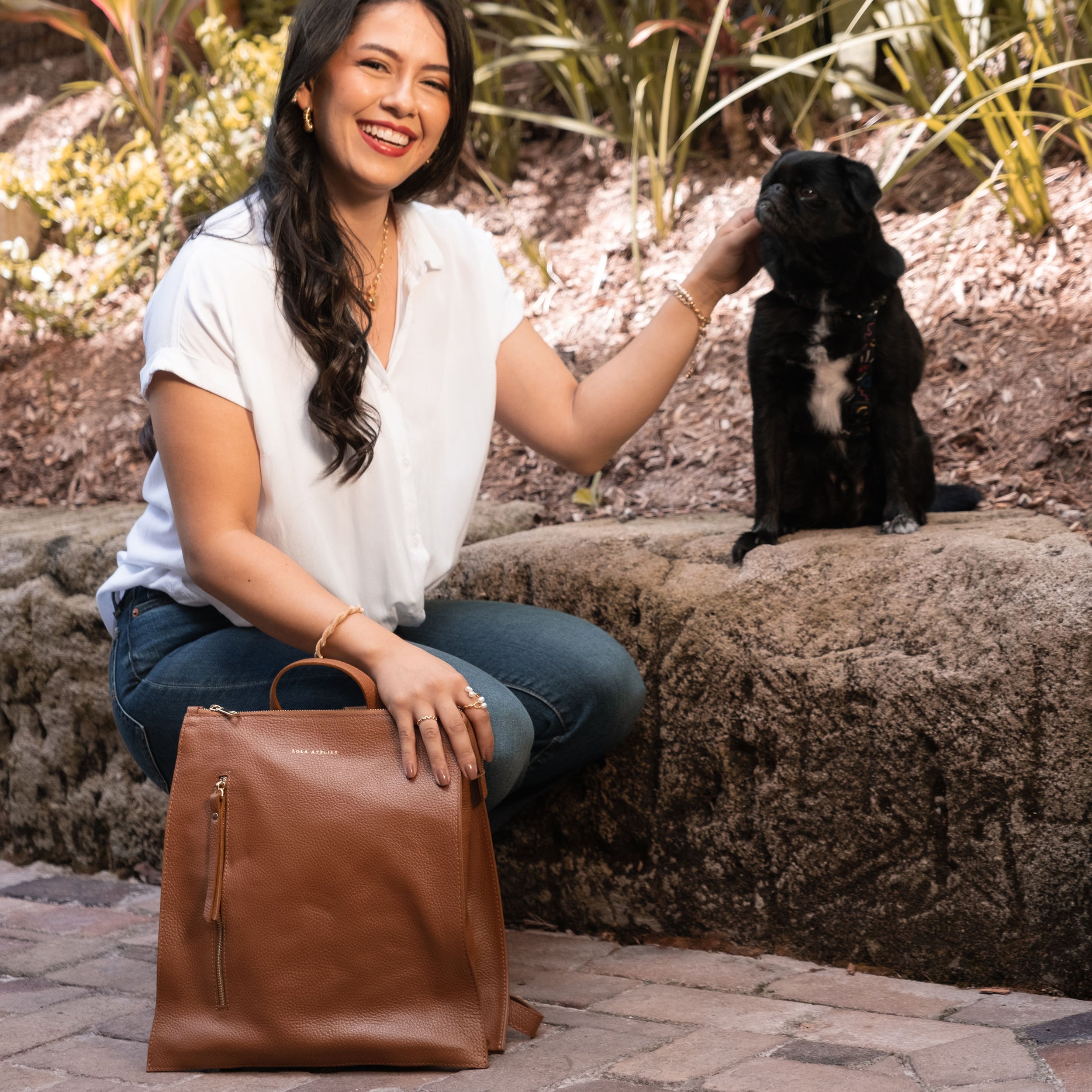 Felicita Black Trendy Backpack