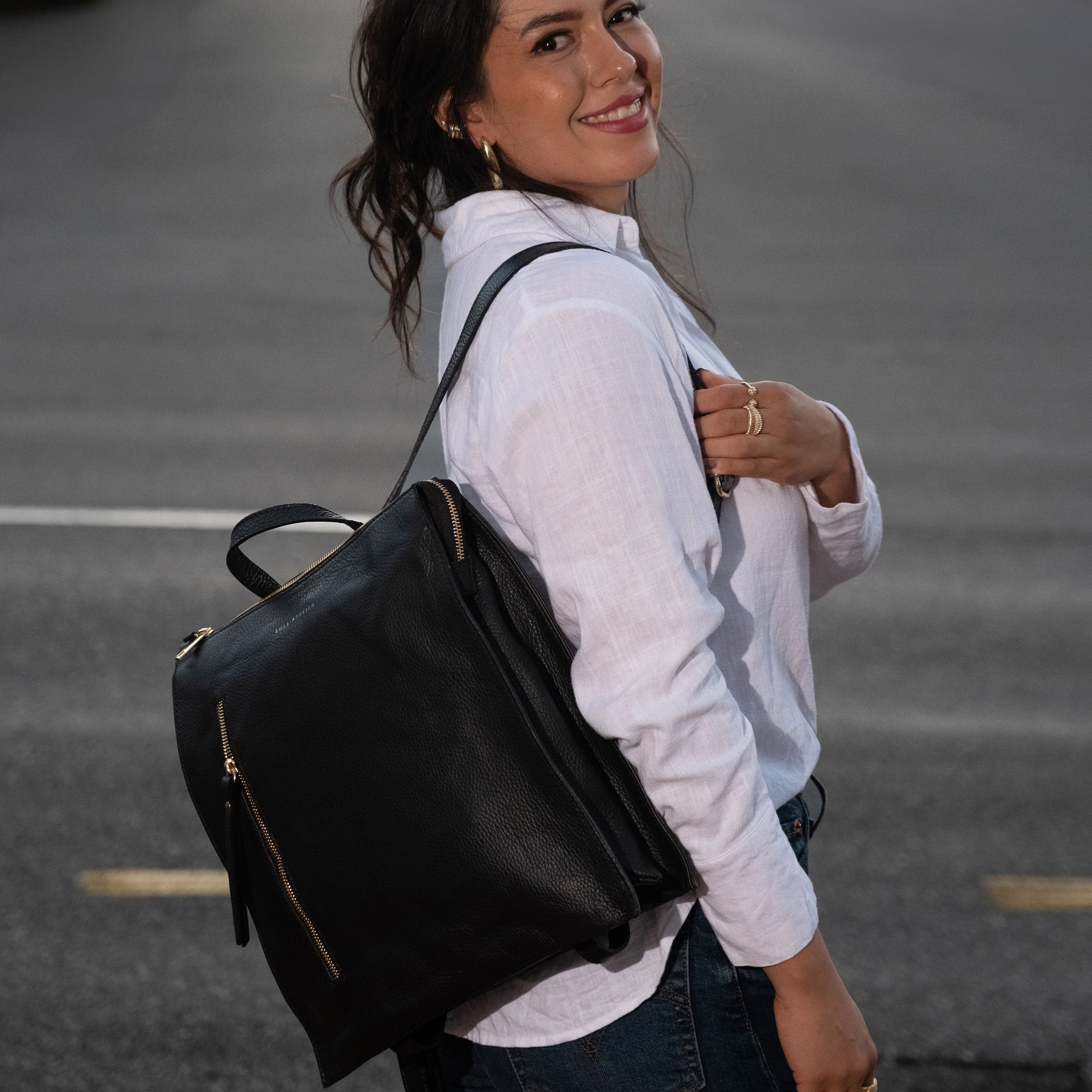 Felicita Brown Trendy Backpack