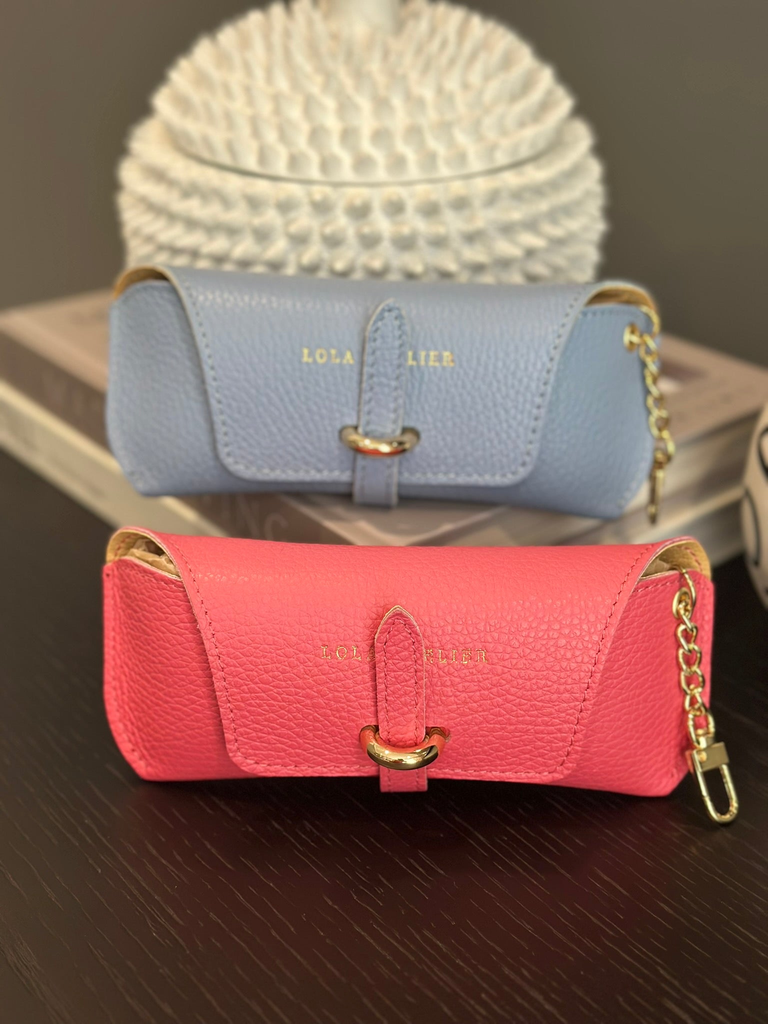 Toscano Shell Glasses Case - Sky Blue