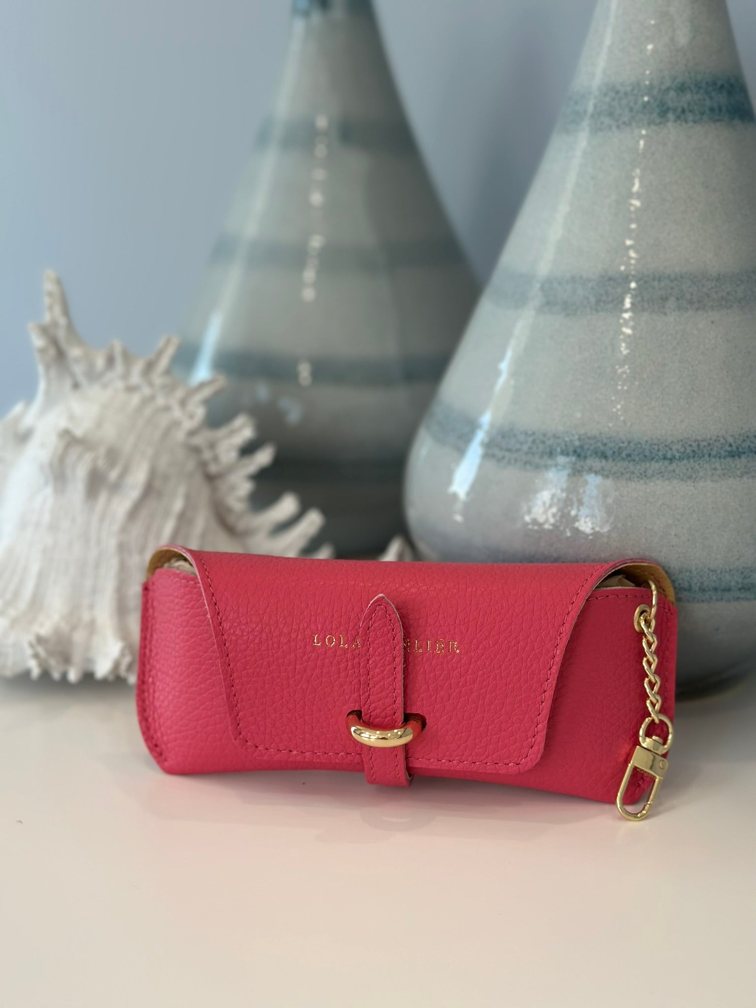 Toscano Shell Glasses Case - Pink
