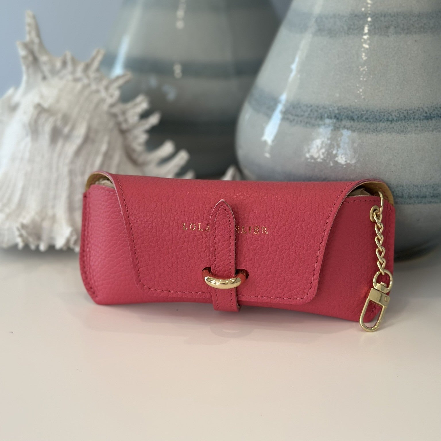 Toscano Shell Glasses Case - Pink