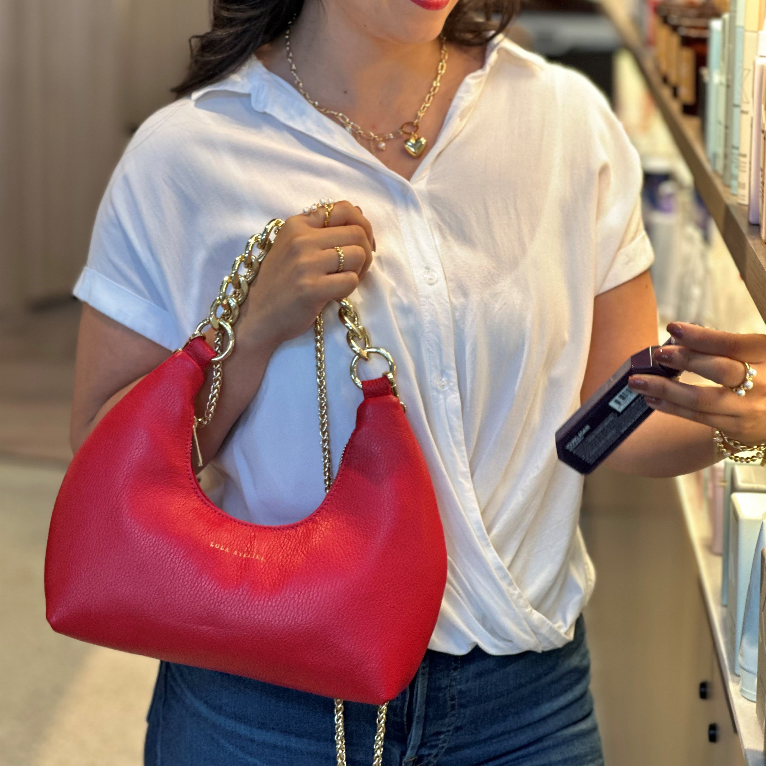 Luna White Crossbody Bag