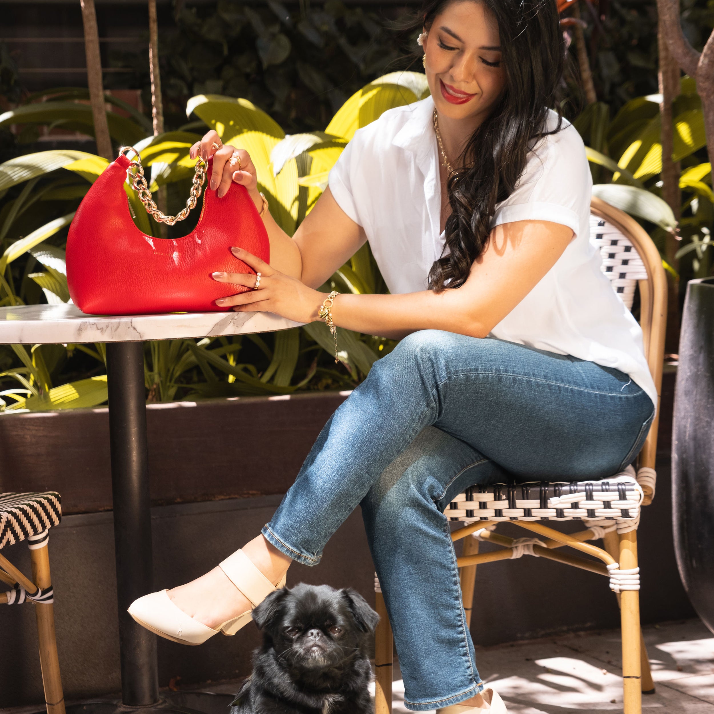 Luna Red Crossbody Bag
