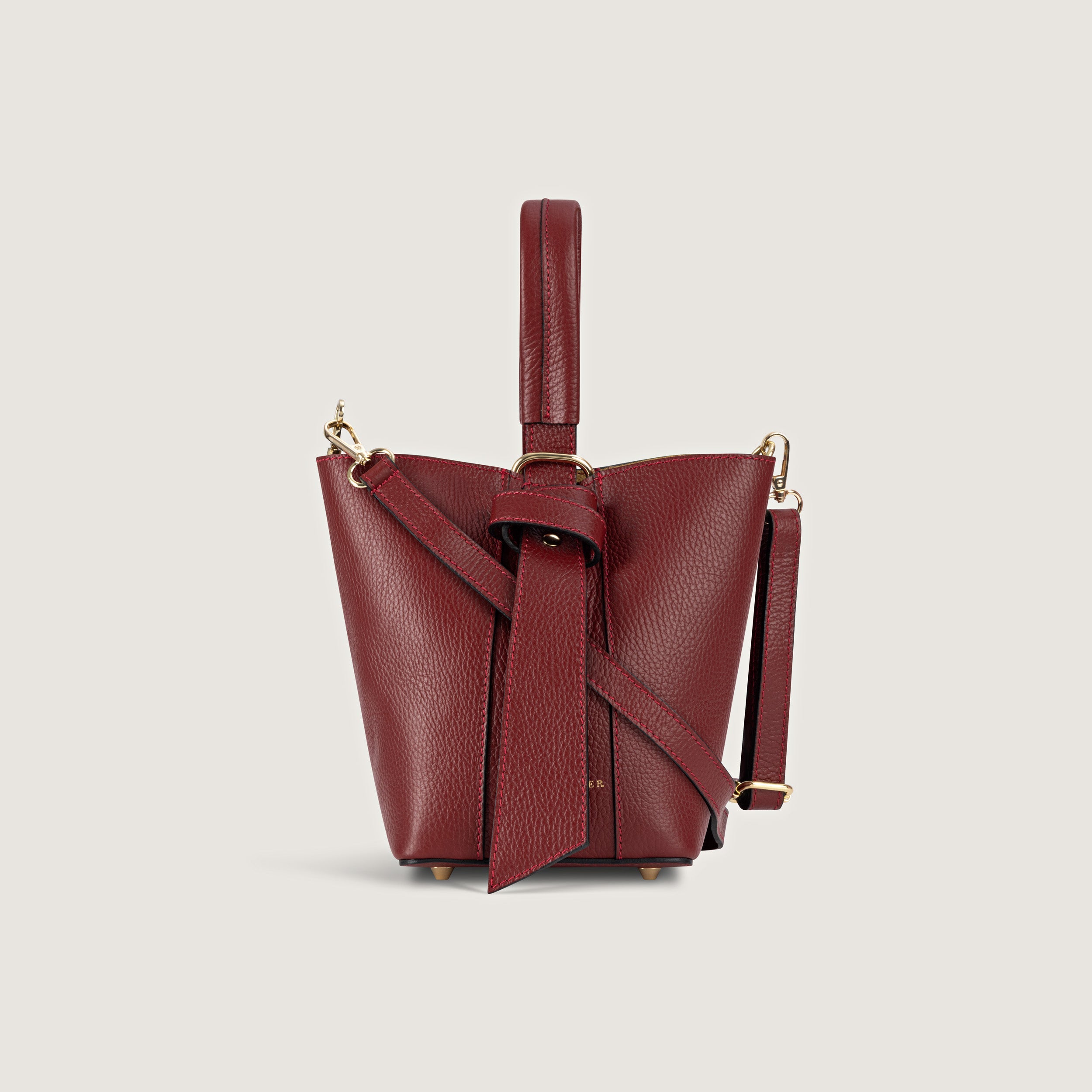 Allegria Burgundy Two-in-One Bucket Bag