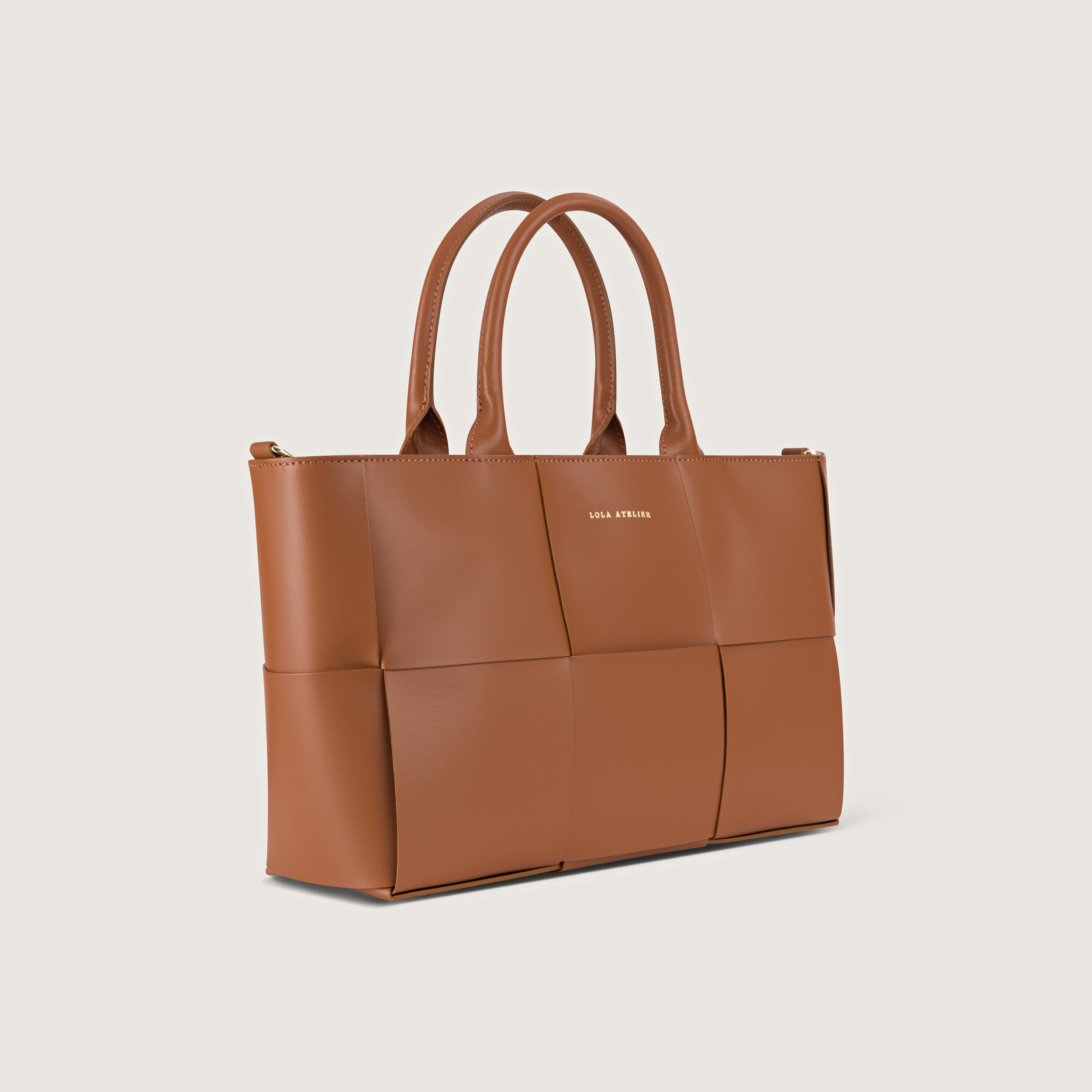 Bella Walnut Woven Bag
