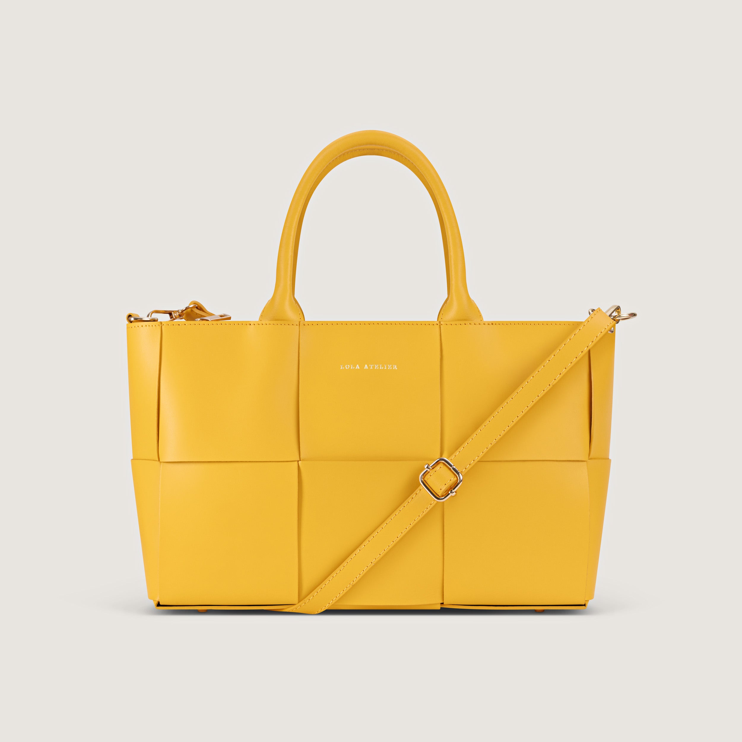Bella Yellow Woven Bag
