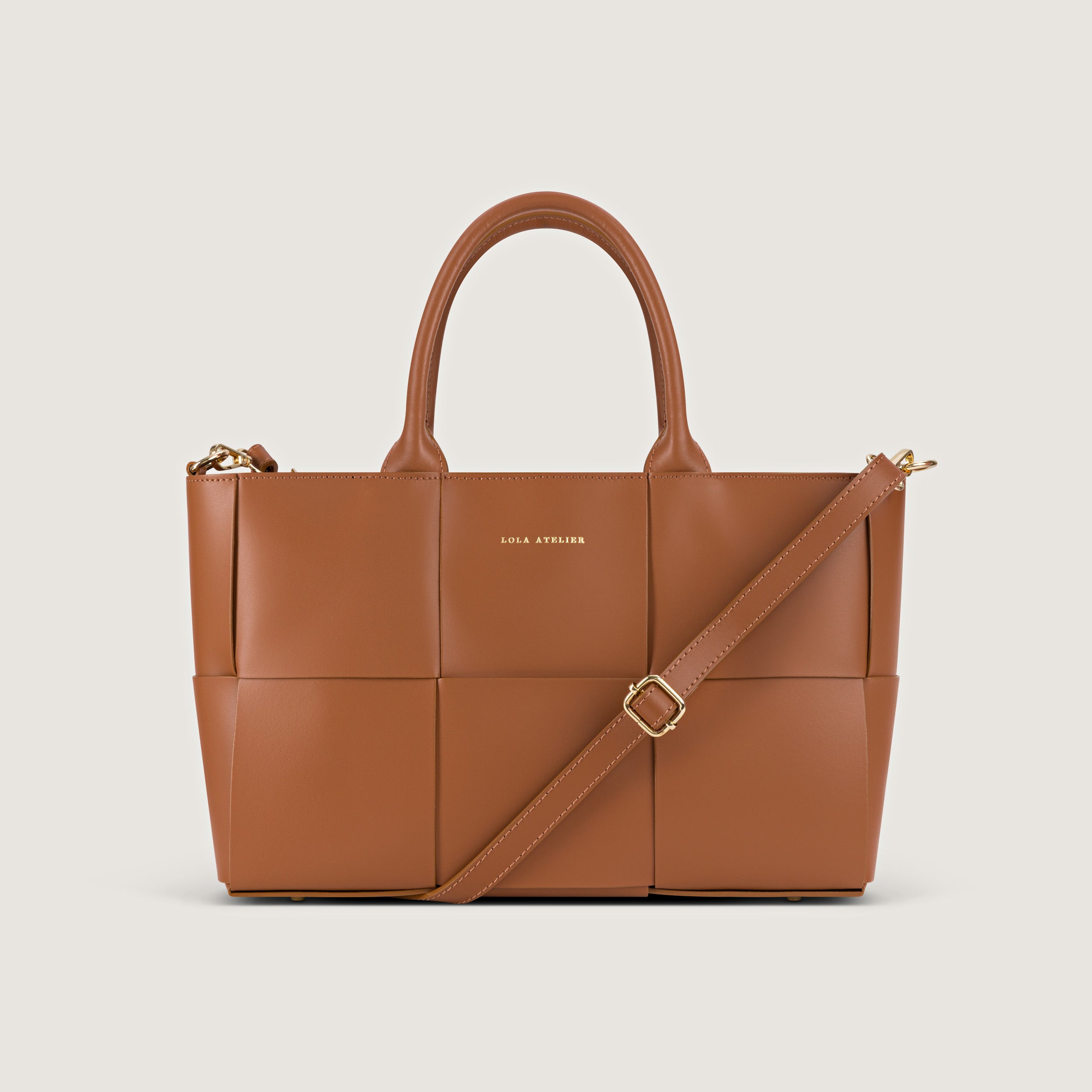 Bella Walnut Woven Bag