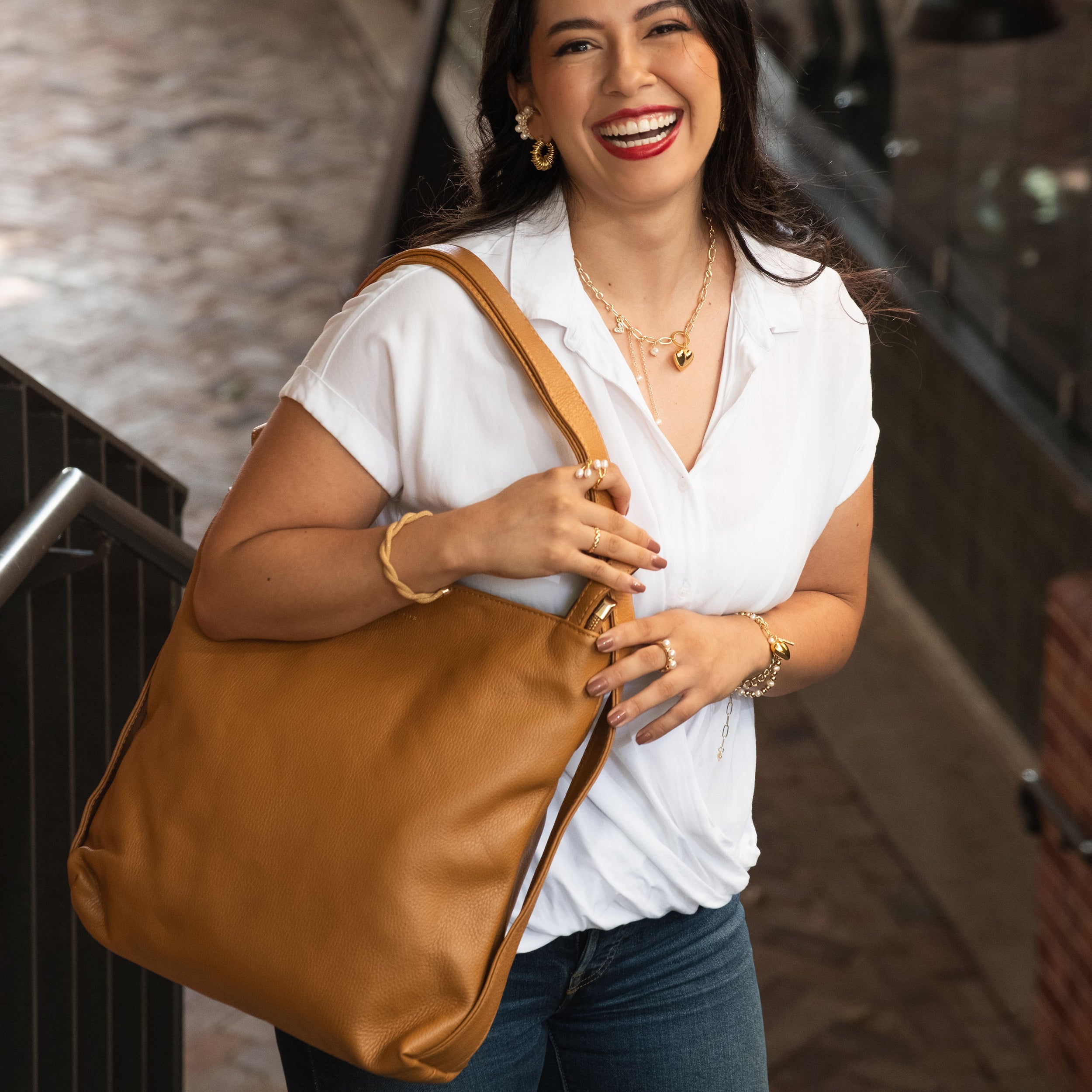 Chiarore Brown Convertible Backpack