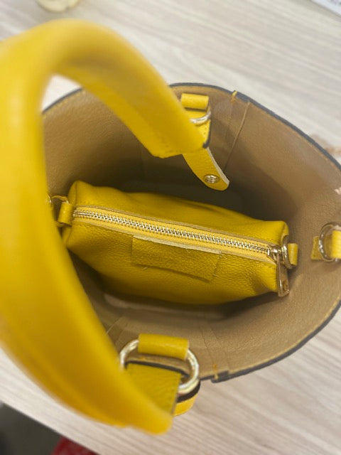 Allegria Burgundy Two-in-One Bucket Bag